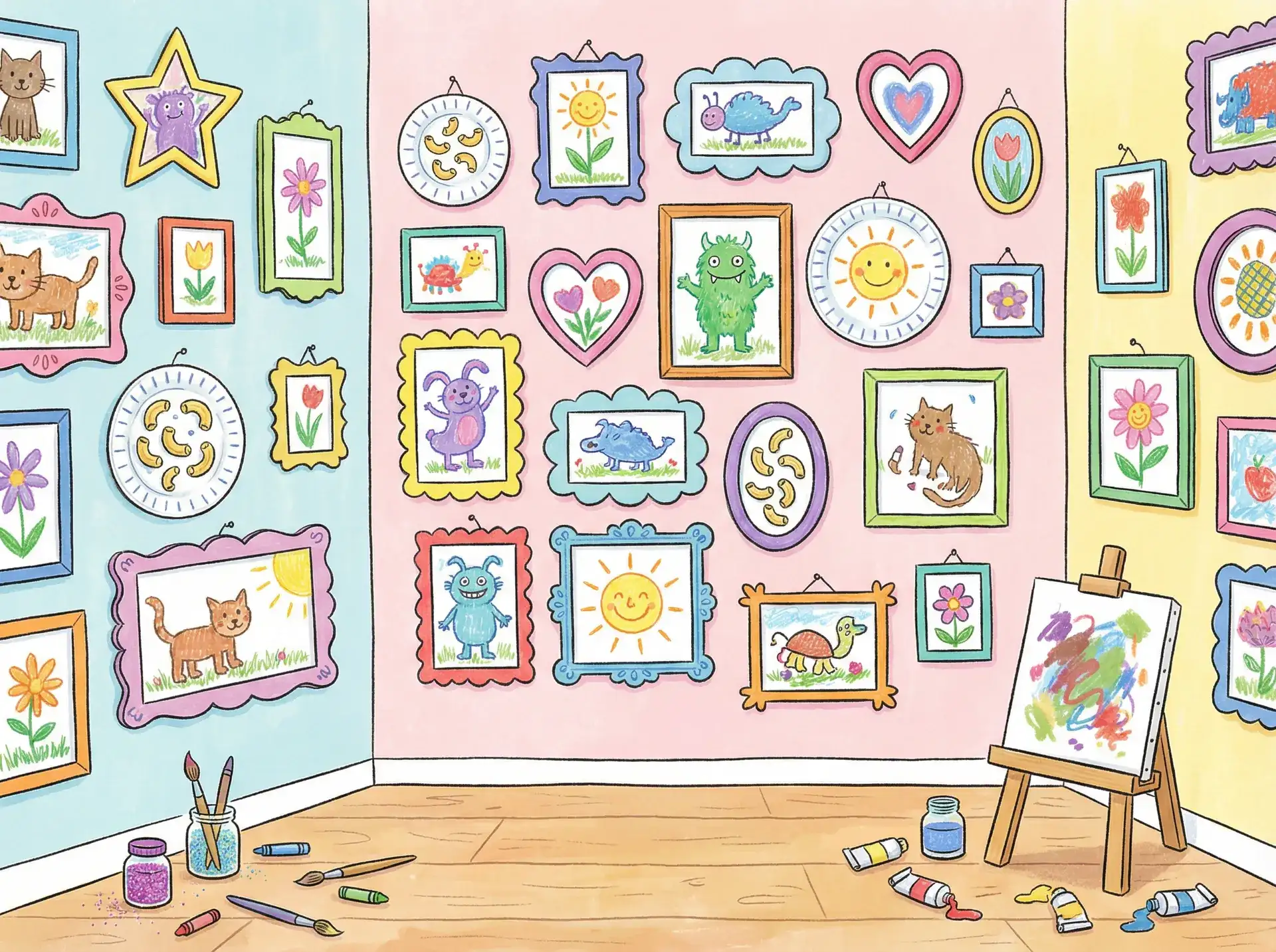 小朋友的彩色画作 - 野花香在线观看视频 创意展示